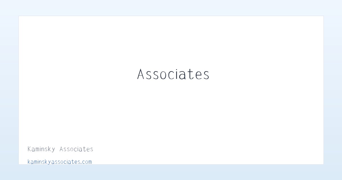 Kaminsky Associates 主图